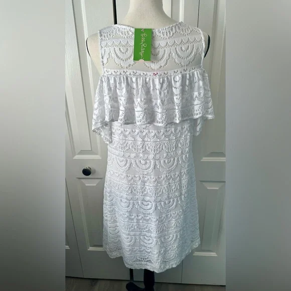 DESIGNED BY LILLY PULITZER!!! NWT WHITE LACE LYRA DRESS. - Picture 2 of 4